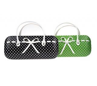 Astucci Set of 2 Polka Dot Handbag Style Sunglass Cases —