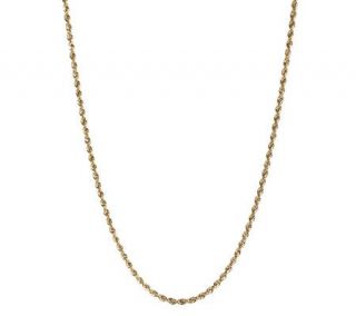 17 Twisted Rope Chain Necklace 14K Gold, 1.4g —