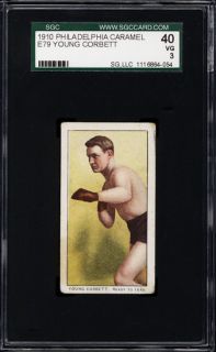 1910 e79 philadelphia caramel young corbett sgc 40 c ondition d