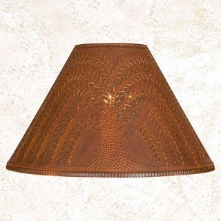 primitve distressed rusty tin punched WILLOW flare side lamp shade