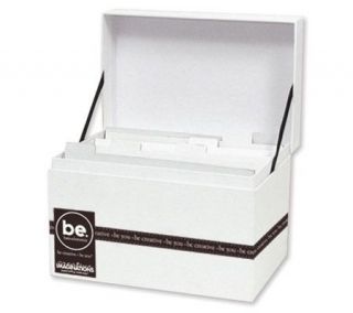 Bare Elements Paperboard Recipe Box W/25 Chipboard Cards —