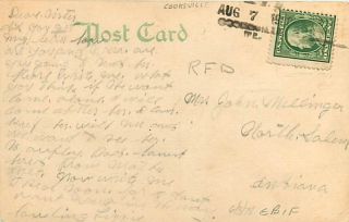  1911 Postcard Cooksville Ill s L RFD Cancel