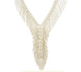 Wendy Williams Multi Strand Chain Fringe Y Design Necklace   J265419