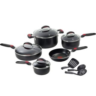 Fal 12 Piece Black Cookware Set w/ Dutch Oven, Saute & Frying Pans