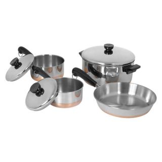  7pc Stainless Steel Copper Clad Bottom Cookware Set Brand New