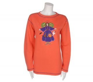 Quacker Factory Halloween Angel Tunic Sweatshirt —