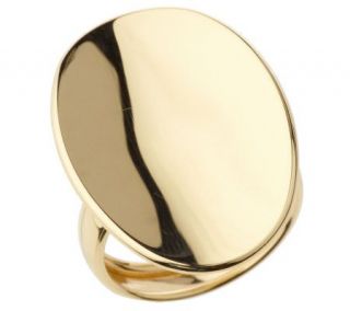 EternaGold Bold Polished Concave Oval Ring, 14K Gold —