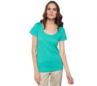Liz Claiborne New York Short Sleeve Pucker T Shirt —
