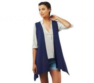 Luxe Rachel Zoe Sweater Vest with Removable Belt —