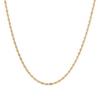 VicenzaGold 24 Faceted Rope Necklace 14K Gold, 2.9g —