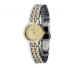 Seiko Ladies Two tone Rope Bracelet with Champagne Dial —