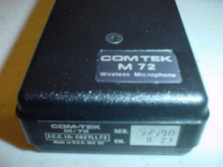 Vintage Comtek MR 182 M 72 VHF Wireless Microphone mic System
