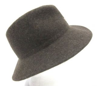 conte of florence brown wool fedora hat sz 56