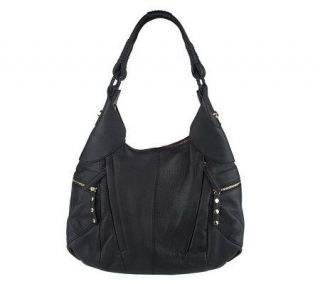 DASH by Kardashian Leather Hobo Bag w/ Pocket Detail   A211431