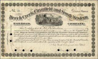 Cornelius Vanderbilt II Stock Certificate Signed