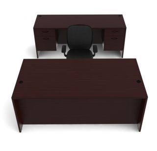 4pc Modern Contemporary Executive Office Desk Set, #CH AMB D4