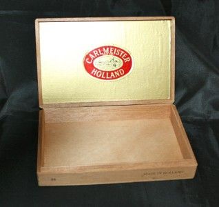  Made Cigar Box Carlmeister Mild Havana Coronas Holland Empty