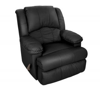 Franklin All Leather Massage Recliner with Storage Arms —