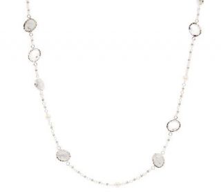 Michael Dawkins Sterling Cultured Pearl and Howlite 36 Necklace