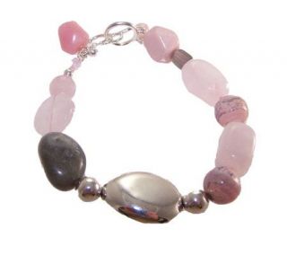 HUEtopia Sterling Shades of Pink Toggle Bracelet —
