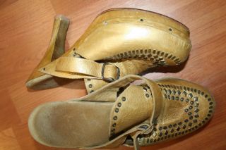 Calleen Colleen Cordero Bronz Heels Clogs Shoes 8 8 5 M