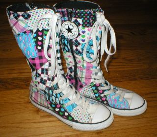 Youth Girls CONVERSE CHUCK TAYLOR High Top Boot Sneakers SZ 2