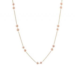 36 Cultured Freshwater Pearl Station Necklace 14K Gold —