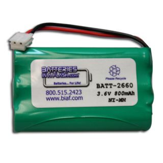 Cordless Phone Battery For BellSouth Sanik GE BATT 2660 Ni MH