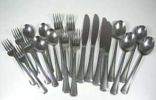  Place Settings Cambridge Stainless Flatware College Student Ready