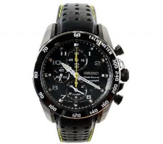 Seiko Mens Stainless Steel Sportura Chronograph Strap Watch