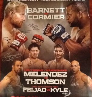   World Grand Prix poster Gilbert Melendez Barnett Cormier UFC auto