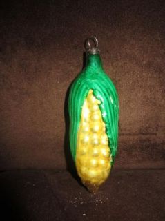 Mercury Glass Corn on COB Christmas Blown Glass Ornament