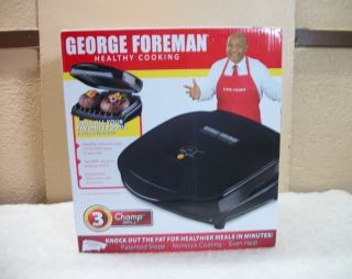 George Foreman Grill Healthy Cooking Non Stick Coating Even Heat New