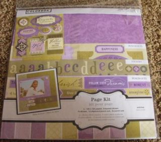 Colorbok Inspiration Scrapbook Kit 12x12 Papers Stickers Diecuts KT25