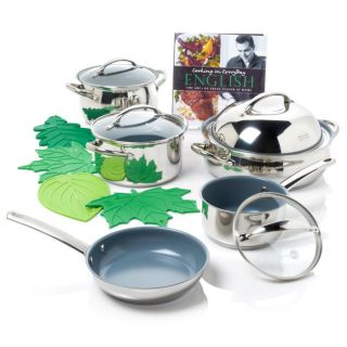  English GreenPan Todds Biggest Stainless Steel 14 Piece Cookware Set