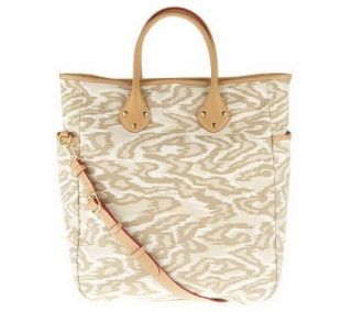 As Is Isaac Mizrahi Live Printed Canvas Large Carryall Tote
