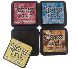 Tim Holtz Set of 4 Distress Ink Kit by Ranger —