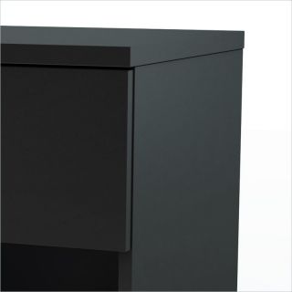 South Shore Maddox Cont Pure Black Finish Nightstand