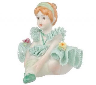 Irish Dresden Porcelain Ballerina 2 Figurine —