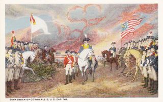1781 Yorktown Surrender of Cornwallis Vintage Postcard