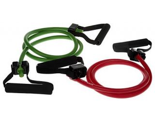 P90X Set of 2 Resistance Bands with Handles —