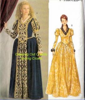 Miss Princess Costume Uncut Sewing Pattern 14 16 18 20 Mary Katherine