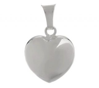 VicenzaSilver Sterling Polished Dimensional Heart Pendant   J265343