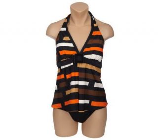by It Figures Tummy Thinner Carnaby Street Halter Tankini 