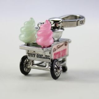 Auth Juicy Couture Cotton Candy Machine Charm in Silver