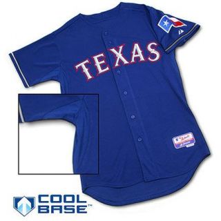 Texas Rangers Authentic Majestic Cool Base Game Jersey Youth sz L