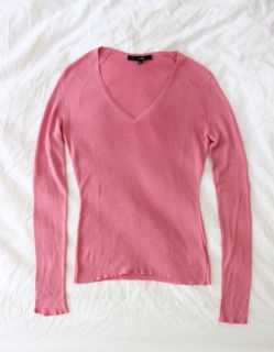 SKIN GLOWIFYING COLOR GUCCI THIN RIBBED BLUSH SWEATER TOP S XS