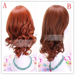 35cm Lolita medium curly cos cosplay hair wig 2 styles C25019