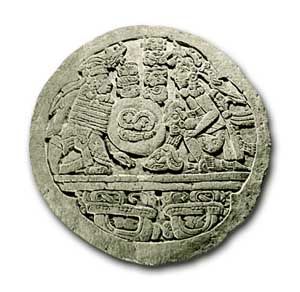  court marker currently located at copan in the jungles of honduras