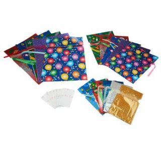50 piece Holiday Gift Bag and Gift Card Set